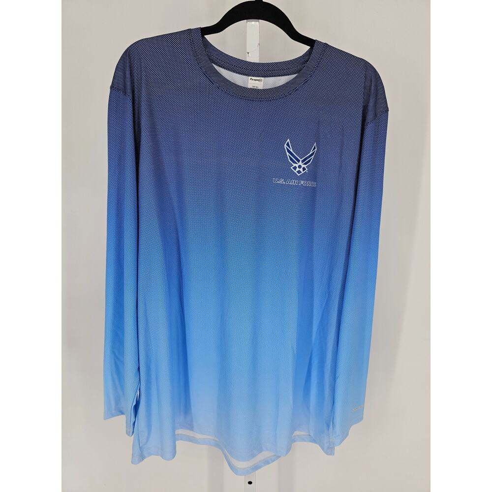 Paragon Mens Sz 2XL Long Sleeve UPF T shirt United States Air Force Performance